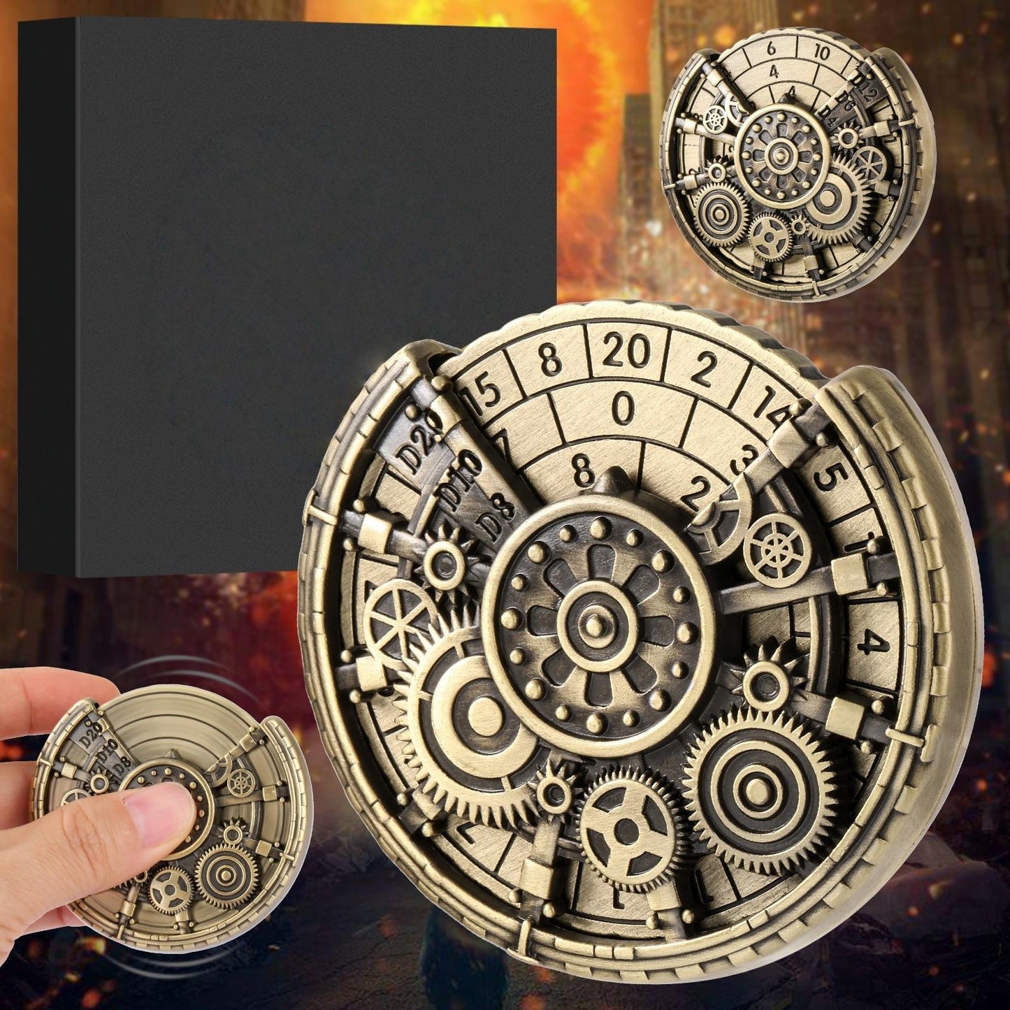 Metal Spinning Top and Rolling Disc Stress Relief Toy