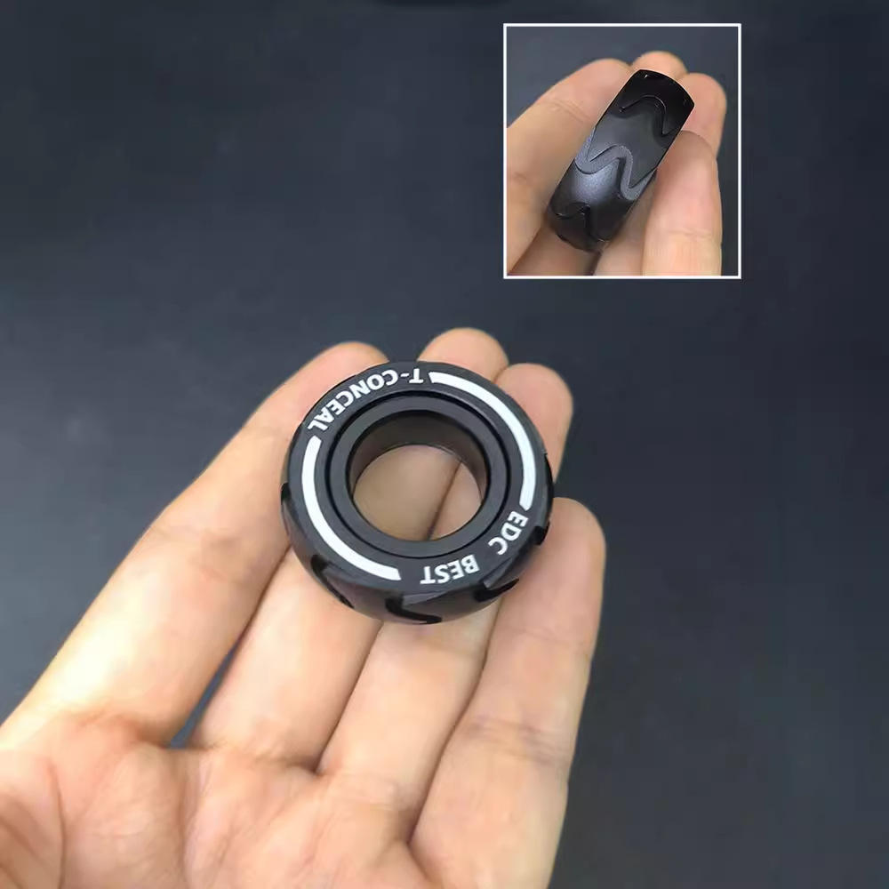 New Hot EDC Play Aluminium Gun Black Silver Metal Fidget Slider Toy Motor Circle Tire Educational Toys Anti-anxiety Ring
